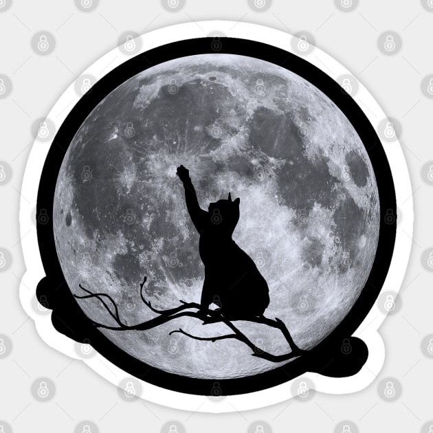 Moon Kitty Sticker by Lucia